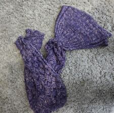 Purple knitted mermaid for sale  Shipping to Ireland