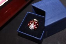 Swarovski ladybird pin for sale  BIDEFORD