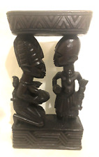 NIGERIA Art   AKIN FAKEYE   1 Fantastic Yoruba wood carving STOOL, usado comprar usado  Enviando para Brazil