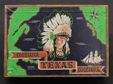 Early Vintage Cogetama "Texas" Chief Native Indian Tobacco Cigar Wooden Box for sale  Shipping to South Africa