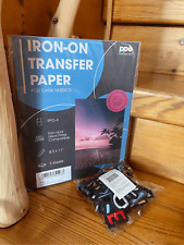 Papel de transferência de camiseta PPD Inkjet Premium - Ferro para tecido escuro e 25 letras comprar usado  Enviando para Brazil