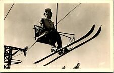 Used, RPPC Person Riding Timberline Ski Lift Mount Hood Oregon OR UNP Postcard D4 for sale  Bremerton