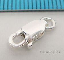 3x ITALIAN  STERLING SILVER LOBSTER CLASP BEADS  4mm x 10mm (#019) for sale  Shipping to South Africa