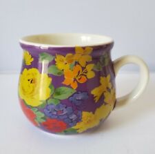 The Pioneer Woman Purple floral Pot Belly Garden Meadow Flower Mug RARE for sale  Shipping to South Africa