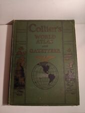 Collier's World Atlas and Gazetteer 1943 Stare mapy Kartografia Kolor Twarda okładka na sprzedaż  Wysyłka do Poland