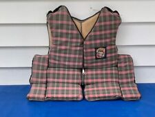 Vintage Stearns Fishing Boat Life Vest Jacket Plaid RED BLACK Adult MED 40-42 for sale  Shipping to South Africa