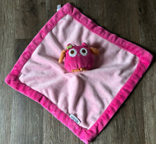 Cobertor de segurança Graco coruja pelúcia rosa e rosa quente borda bebê menina Lovey 13"", usado comprar usado  Enviando para Brazil