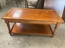 Vintage Brown Wooden Coffee Table with Shelf Drawer & Pull Out Side - Project, used for sale  Shipping to South Africa