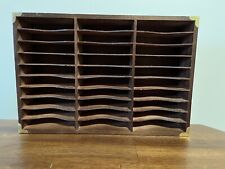 Suporte de fita cassete vintage madeira 30 compartimentos prateleira de armazenamento rack de parede de madeira, usado comprar usado  Enviando para Brazil