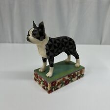 FIGURA DE PERRO JIM SHORE 2006 ""CHARLEI"" BOSTON TERRIER"" #4007497 HEARTWOOD CREEK segunda mano  Embacar hacia Argentina