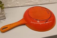 Usado, Sartén vintage naranja volcánica Le Creuset sartén pesada hierro fundido talla 20  segunda mano  Embacar hacia Mexico