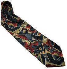 Besta masculina 100% seda gravata pescoço 59,5" X 4" vitral abstrato multicolorido comprar usado  Enviando para Brazil