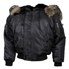 Chaqueta polar militar MFH N2B negra bombardero hombre bombardero segunda mano  Embacar hacia Argentina