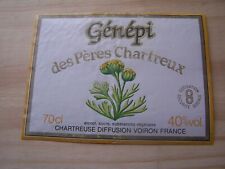 Etiquette chartreuse genepi d'occasion  Quimperlé