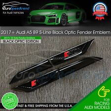 Audi Black Optic S-Line emblema para-lama lateral emblemas 3D A5 B9 OE 4PC preto brilhante comprar usado  Enviando para Brazil