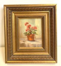 Red geranium painting for sale  West Olive