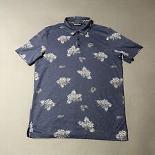 Camisa polo masculina Travis Mathew grande azul floral algodão pima Grand Wailea Maui comprar usado  Enviando para Brazil