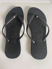 Havaianas Slim Crystal Sw II - preto tamanho 39/40 ótimo estado joia feminina menina comprar usado  Enviando para Brazil