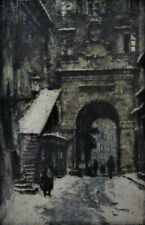 Luigi KASIMIR (1881-1962) znak + num Kolorowe trawienie: GSTÄTTENTOR W SALZBURGU na sprzedaż  Wysyłka do Poland