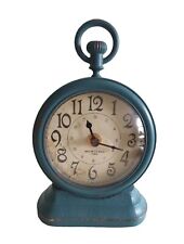 Relógio de mesa vintage Rue de la Paix Paris azul - 7,5", aparência country francesa comprar usado  Enviando para Brazil