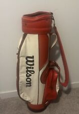 Vintage Wilson Red / White Golf Bag W/ Strap 6 Way Divider for sale  Shipping to South Africa