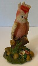 Vintage Porcelain Cockatoo Parrot Flowers Statue Figurine 5" for sale  Shipping to South Africa