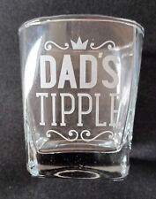 DAD'S TIPPLE WHISKY GLASS.  Ideal FATHER'S DAY Gift. Unused. Approx 9cm height  for sale  Shipping to South Africa