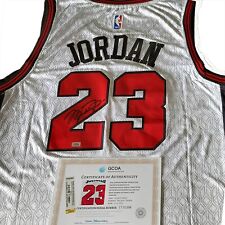 Michael Jordan Signed Autographed Chicago Bulls White Jersey - COA comprar usado  Enviando para Brazil
