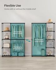 SONGMICS Freestanding Wardrobe, Foldable Closet, Coat Rack with Clothes Rails for sale  Shipping to South Africa