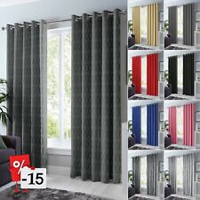 Insulated Heavy Thick Thermal Blackout Curtains Eyelet Ring Top Pair + Tie Backs for sale  Shipping to South Africa