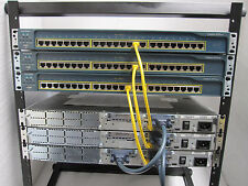 Used, Cisco CCENT CCNA Lab 3x2821  3x2960-24,3750 ICND  CCNA3  Free 14U 19" Rack  for sale  Shipping to South Africa
