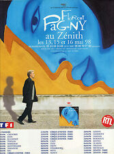 PUBLICITE  ADVERTISING  1998   radio  RTL  concert  FLORENT PAGNY  au ZENITH d'occasion  Le Luc