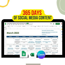 365 dias de conteúdo de mídia social com planejador, gerente de mídia social, negócios. comprar usado  Enviando para Brazil