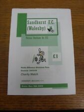 2003 sandhurst walesby for sale  BIRMINGHAM