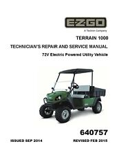 Service Repair Manual Fits 2014 2015 E-Z-GO TERRAIN 1000 Golf Cart 72V Electric for sale  Shipping to South Africa
