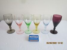 Coloured stem glasses for sale  POOLE