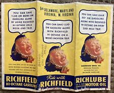 1935 Richfield Gas Road Map Maryland Virginia Delaware WV Sherwood Baltimore comprar usado  Enviando para Brazil