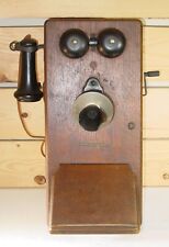 Antiguo teléfono de pared de manivela Stromberg-Carlson tipo 896 1918 en estuche de madera de roble, usado segunda mano  Embacar hacia Argentina