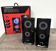 Computer Speakers RGB Gaming Speakers with Multi-Color LED Lighting Effects, used for sale  Shipping to South Africa