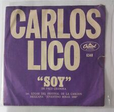 CARLOS LICO -SOJA / CUANDO- MEXICANO 7 ̈ SINGLE PS, LATIN POP comprar usado  Enviando para Brazil