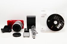 Excelente+4 Sony Alpha Nex-3 16.1 MP câmera digital sem espelho corpo pacote vermelho comprar usado  Enviando para Brazil