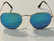 Óculos de sol Ray-Ban RB3548 hexagonal armação dourada/lente plana espelho azul oceano comprar usado  Enviando para Brazil