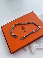 Usado,  HERMES Hercules Chain Bracelet Solid Silver 925 19cm long mens or women's segunda mano  Embacar hacia Mexico