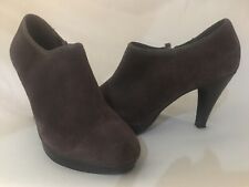 MONSOON Brown Suede Ankle Boots Shoe Heels Eur 41 UK 7 Very Good Condition for sale  Shipping to South Africa