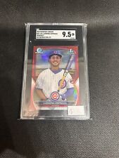 2023 Bowman Cromo Zafiro Ludwing Espinoza primer REFRACTOR ROJO VERDADERO #d 3/5 Cubs segunda mano  Embacar hacia Argentina