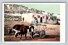 Cartão postal lembrança antigo, antigo, antigo Laguna Pueblo quase perfeito-Novo México, Carreta antiga, usado comprar usado  Enviando para Brazil