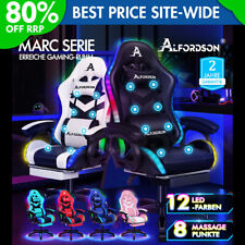 Usado, ALFORDSON Gaming Stuhl mit 8-Punkt Massage 12 Farben RGB LED-Licht comprar usado  Enviando para Brazil