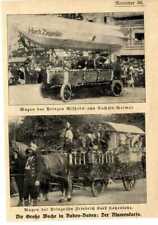 Gebraucht, Große Woche Baden Baden Zeppelin- & Prinzenwagen Blumenkorso Ausschnitt v.1908 gebraucht kaufen  Hamburg