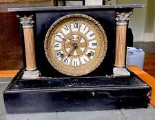 Extraordinary Antique ANSONIA Clock Co. 1882 Cast Iron Mantle / Runs & Chimes! for sale  Shipping to South Africa