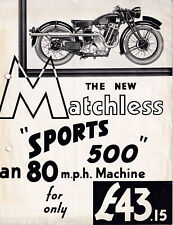 New matchless sports for sale  BAGSHOT